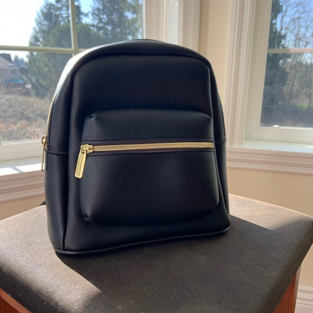 Black Mini Backpack